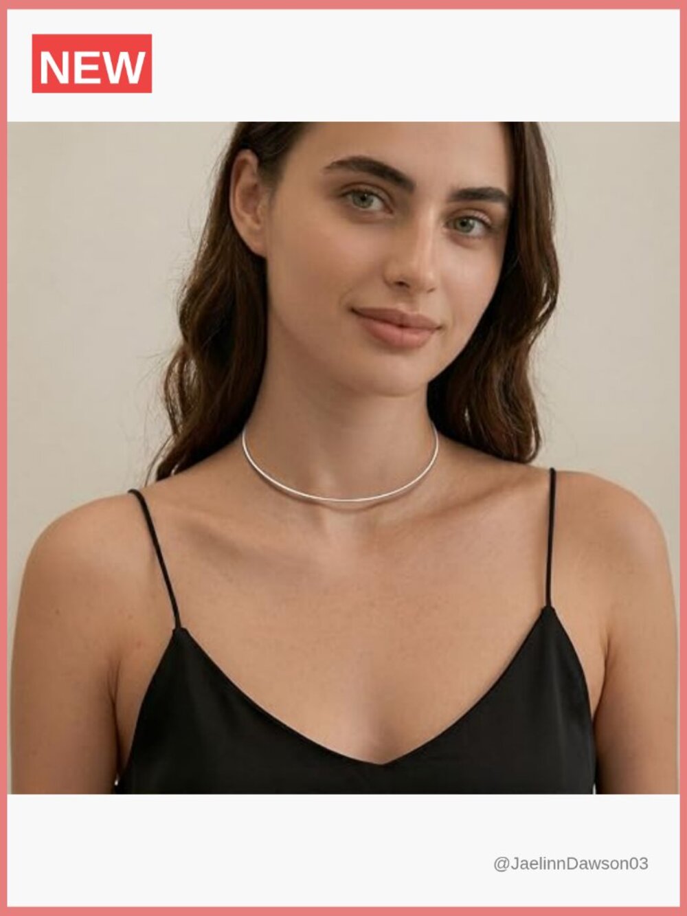 Minimalist Thin Open Cuff Choker Necklace 14K Gold Plated Stainless Steel - Picture 3 of 7